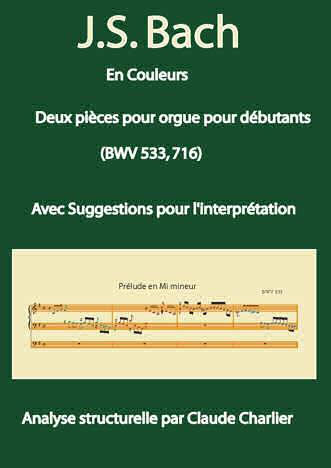 Bach en Couleurs (Deux pièces orgue) - Analyse Musicale - CHARLIER C. - page de garde