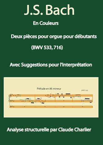 Bach en Couleurs (Deux pièces orgue) - Analyse Musicale - CHARLIER C. - page de garde