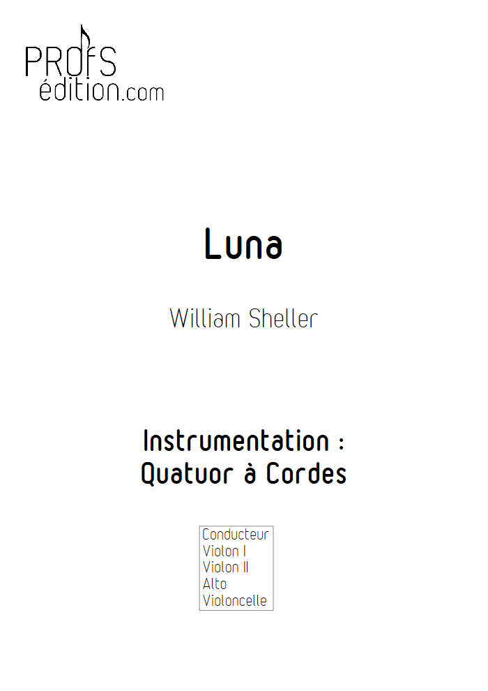 Luna - Quatuor à Cordes - SHELLER W. - page de garde