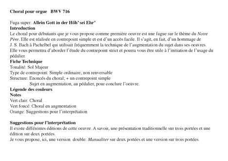 Bach en Couleurs (Deux pièces orgue) - Analyse Musicale - CHARLIER C. - app.scorescoreTitle