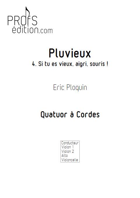 Pluvieux - Quatuor à Cordes - PLOQUIN E. - page de garde