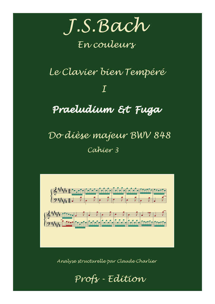 Clavier Bien Tempéré 1 BWV 848 - Analyse - CHARLIER C. - page de garde