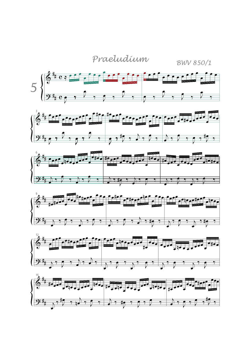 Clavier Bien Tempéré 1 BWV 850 - Analyse - CHARLIER C. - Partition