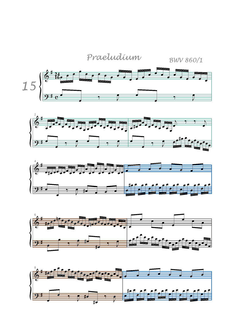 Clavier Bien Tempéré 1 BWV 860 - Analyse - CHARLIER C. - Partition