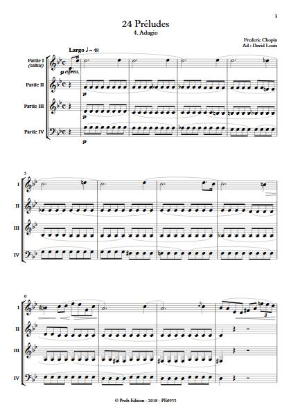 Largo - 24 Préludes - Ensemble Variable - CHOPIN F. - Partition