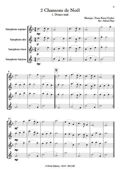 2 Chansons de Noël - Quatuor de Saxophones - TRADITIONNEL - app.scorescoreTitle