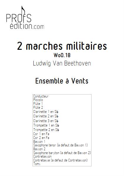 2 marches militaires - Ensemble à Vents - BEETHOVEN L. V. - page de garde