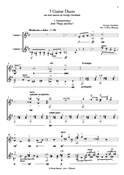 3 Guitar Duets - Duos de Guitares - GERSHWIN G. - Partition
