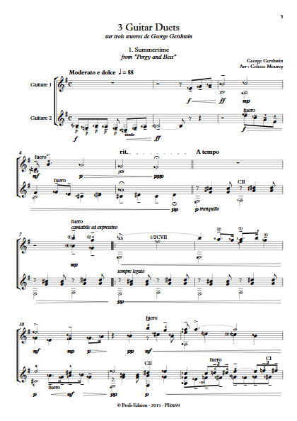 3 Guitar Duets - Duos de Guitares - GERSHWIN G. - app.scorescoreTitle