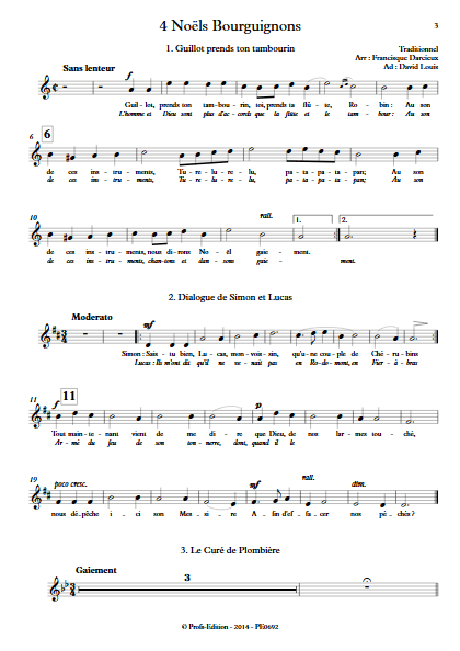 4 Noëls Bourguignons - Chœur seul - TRADITIONNEL - app.scorescoreTitle