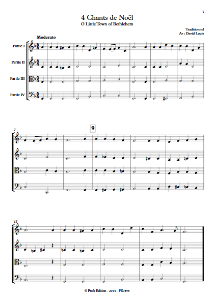 4 Chants de Noël - Ensemble à Géométrie Variable - TRADITIONNEL - app.scorescoreTitle