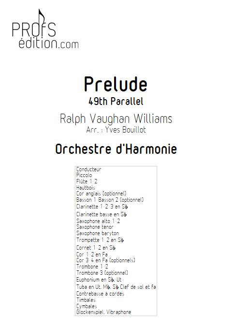 49e Parallèle - Orchestre d'Harmonie - VAUGHAN WILLIAMS R. - page de garde