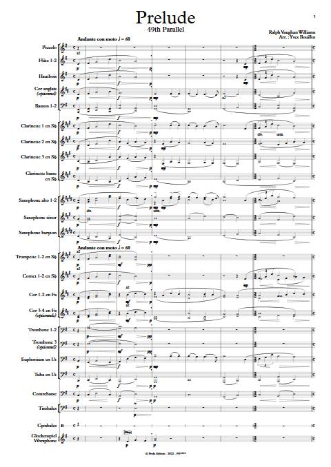 49e Parallèle - Orchestre d'Harmonie - VAUGHAN WILLIAMS R. - Partition