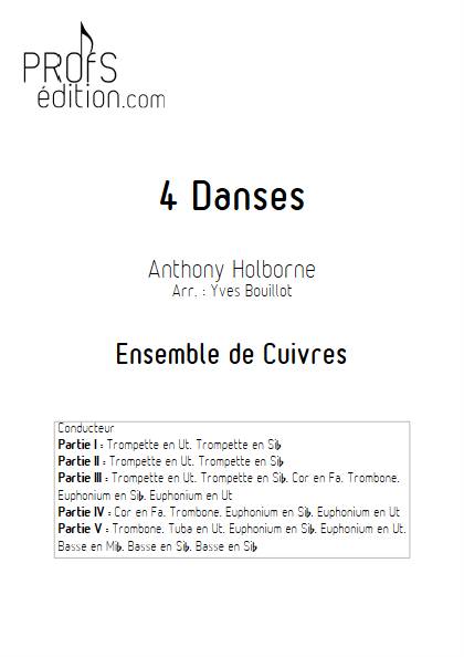 4 Danses - Ensemble de cuivres - HOBORNE A. - page de garde