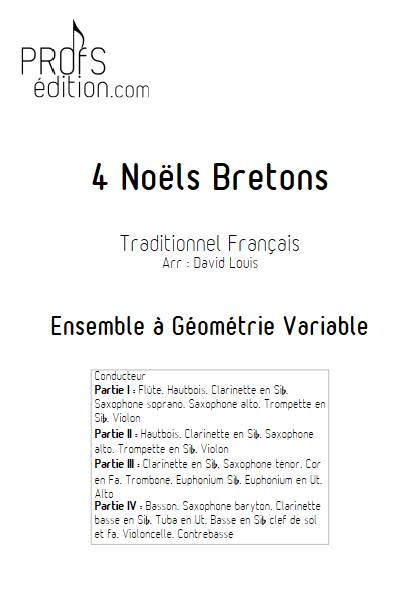 4 Noëls Bretons - Ensemble Variable - TRADITIONNEL FRANçAIS - page de garde