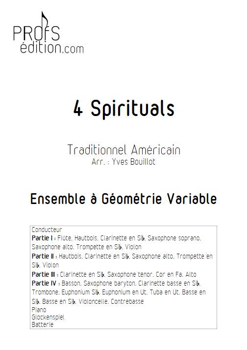 4 Spirituals - Ensemble Variable - TRADITIONNEL AMERICAIN - page de garde