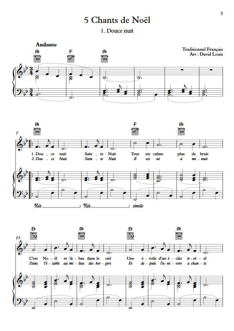 5 Chants de Noël - Piano Voix - TRADITIONNEL - app.scorescoreTitle