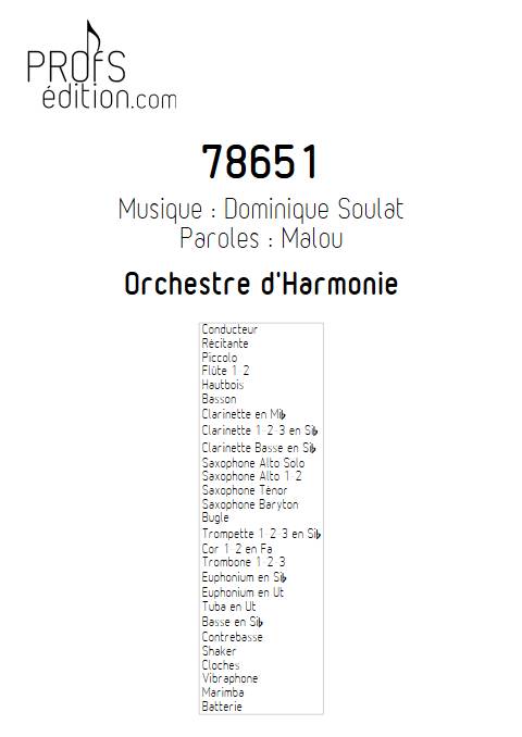 78651 - Orchestre d'Harmonie - SOULAT D. - page de garde