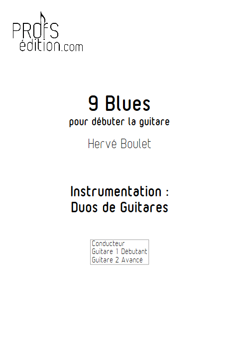 9 blues - Duos de Guitares - BOULET H. - page de garde