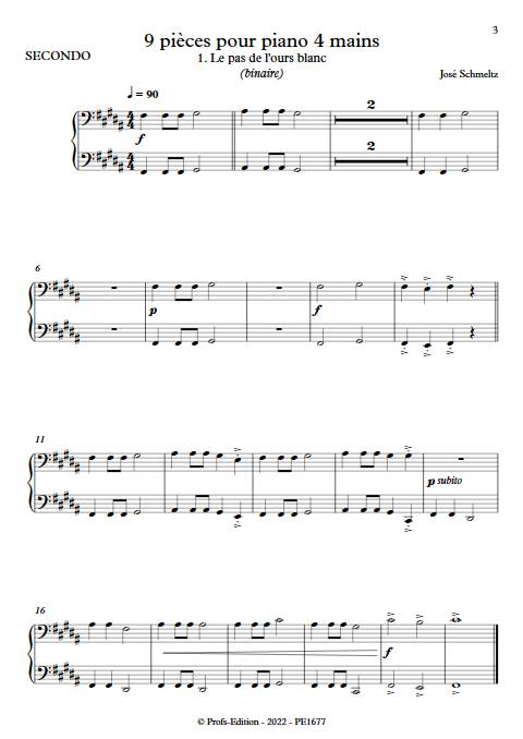 9 pièces pour piano 4 mains - Piano 4 mains - SCHMELTZ J. - Partition