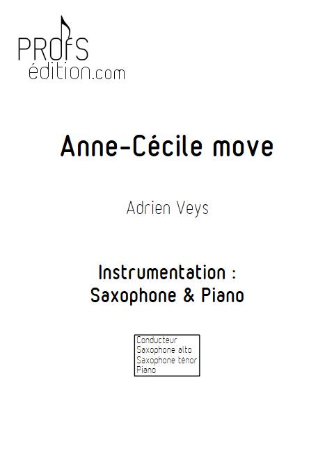 Anne-Cécile move - Duo Saxophone Piano - VEYS A. - page de garde