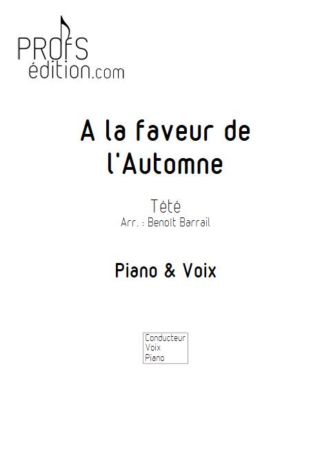 A la faveur de l'automne - Piano Voix - TÉTÉ - page de garde