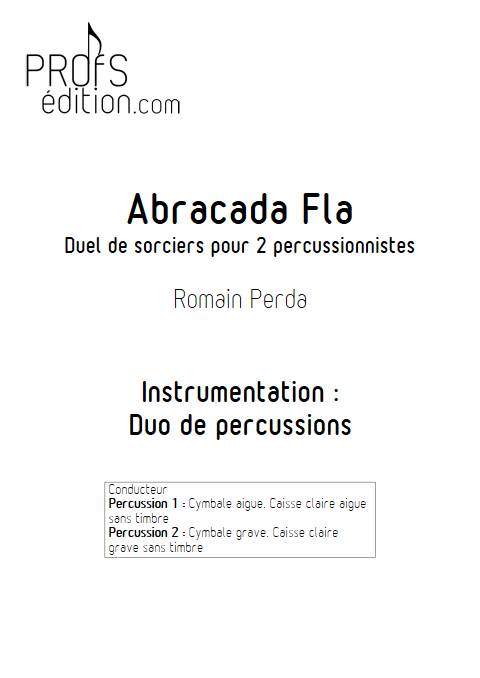 Abracada Fla - Duo Percussions - PERDA R. - page de garde