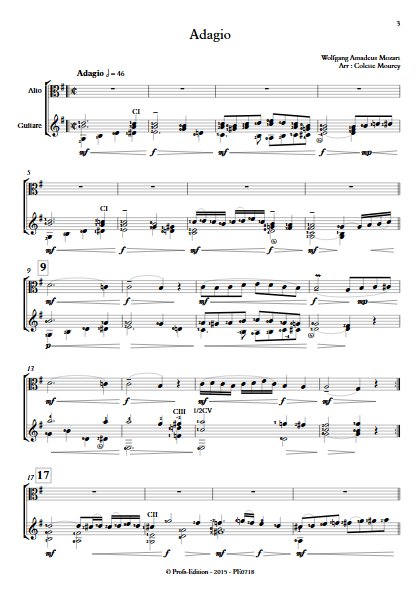 Adagio - Alto et Guitare - MOZART W. A. - app.scorescoreTitle