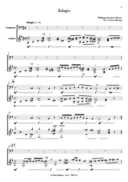 Adagio - Trombone et Guitare et Guitare - MOZART W. A. - app.scorescoreTitle