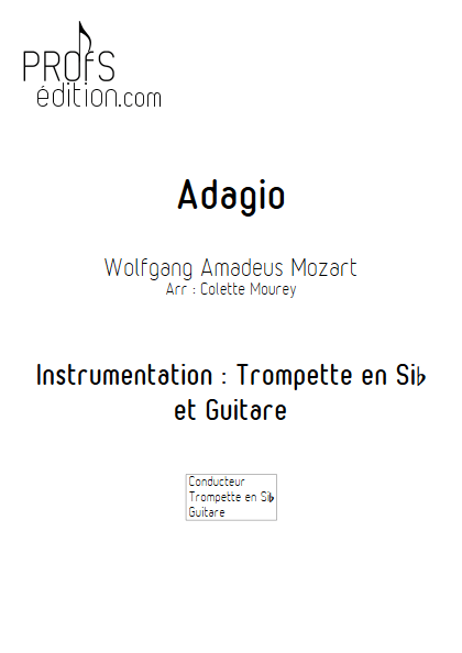 Adagio - Trompette et Guitare et Guitare - MOZART W. A. - page de garde