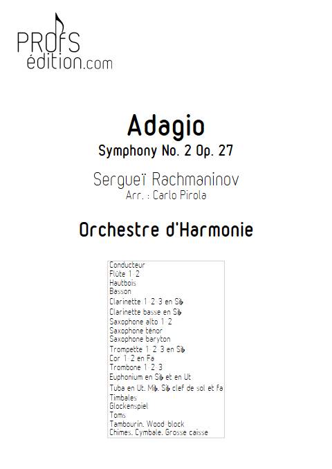 Adagio Symphony No. 2 - Orchestre d'harmonie - RACHMANINOV - page de garde