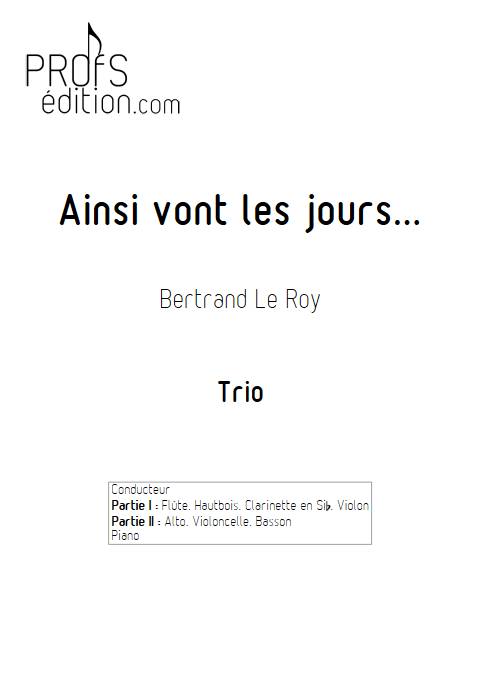 Ainsi vont les jours - Trio - LE ROY B. - page de garde