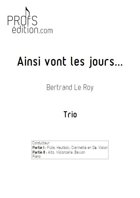 Ainsi vont les jours - Trio - LE ROY B. - page de garde