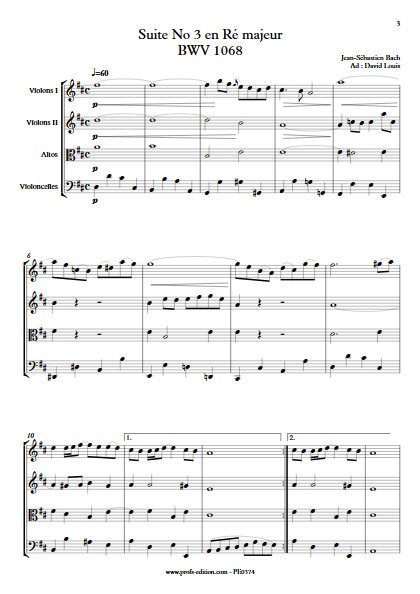 Air on G String - Quatuor à Cordes- BACH J.S. - app.scorescoreTitle