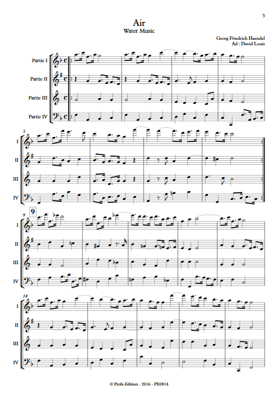 Air - Water Music - Ensemble à Géométrie Variable - HAENDEL G. F. - app.scorescoreTitle