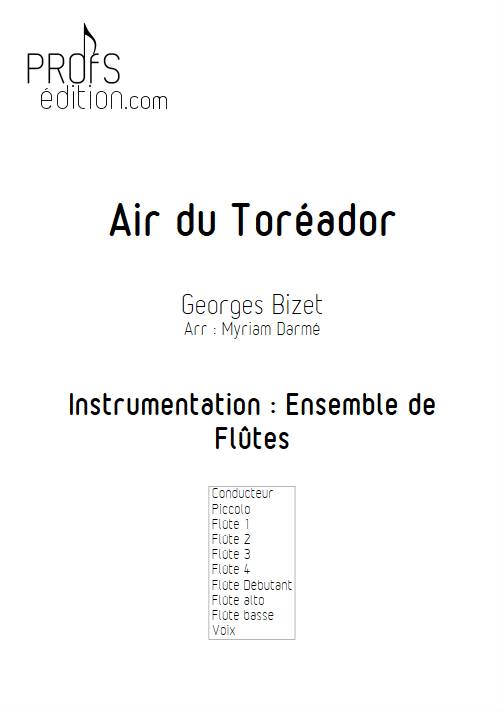 Air du Toréador - Ensemble de Flûtes - BIZET G. - page de garde