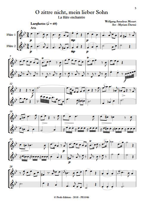 Air de la Reine de la nuit - Duo de Flûtes - MOZART W. A. - app.scorescoreTitle