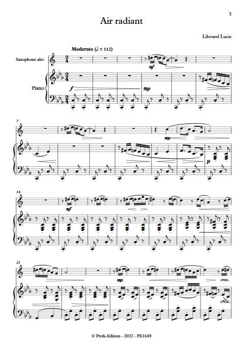 Air radiant - Saxophone et Piano - LIBOUREL L. - app.scorescoreTitle