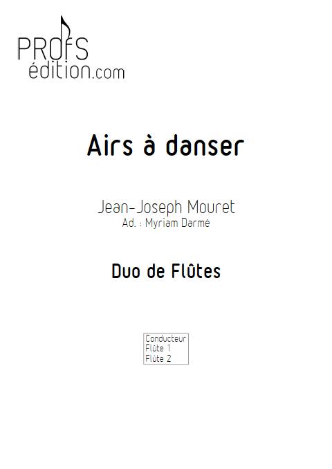 Airs à danser - Duo de flûtes - MOURET J-J - page de garde