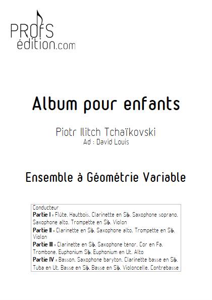 Album pour Enfants - Ensemble Variable - TCHAIKOVSKY P. I. - page de garde