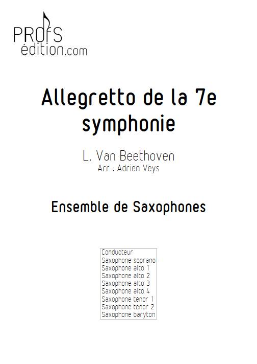 Allegretto de la 7ème symphonie - Ensemble de Saxophones - BEETHOVEN L. V. - page de garde