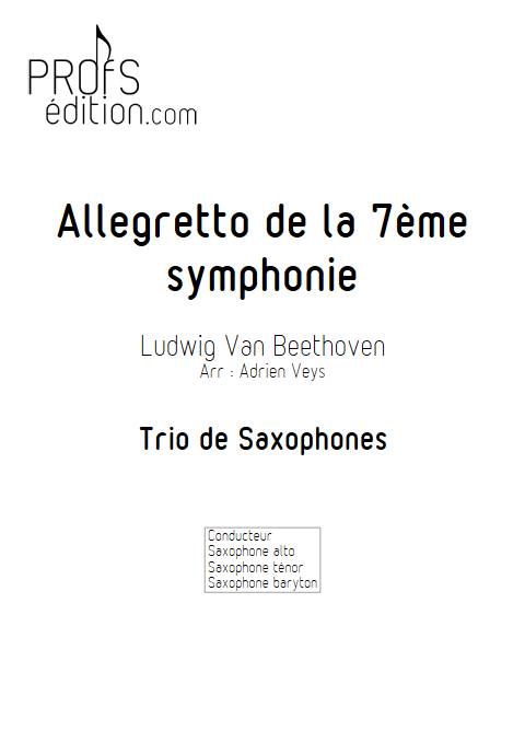 Allegretto de la 7e symphonie - Trio de Saxophones - BEETHOVEN L. V. - page de garde