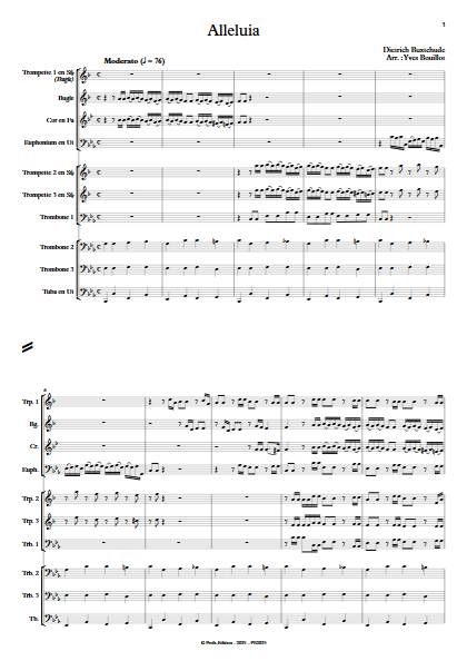 Alleluia - Ensemble de cuivres - BUXTEHUDE D. - Partition