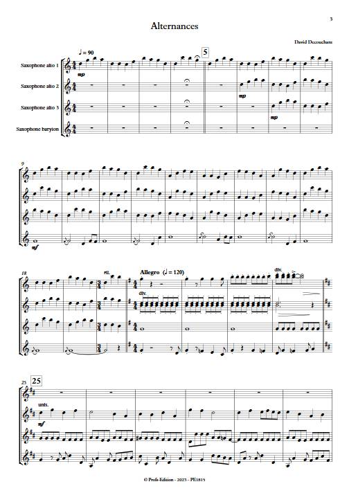 Alternances - Ensemble de Saxophones - DECOUCHANT D. - app.scorescoreTitle