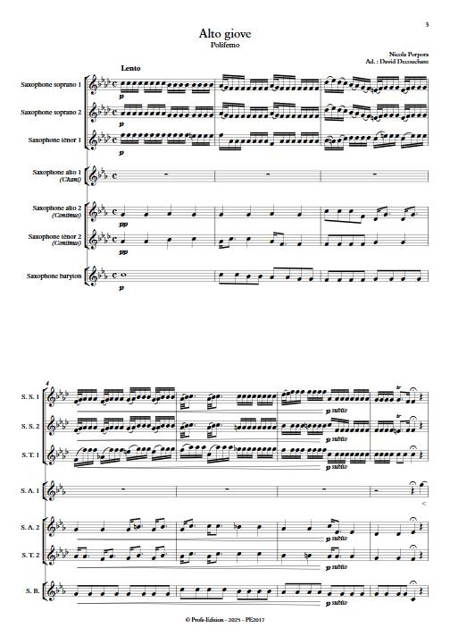 Alto Giove - Ensemble de saxophones - PORPORA N. - Partition