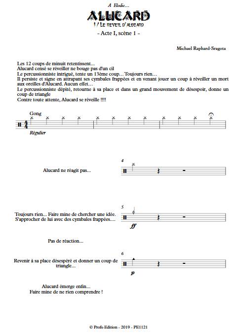 Alucard - Ensemble de percussions - RAPHARD M. - Fiche Pédagogique
