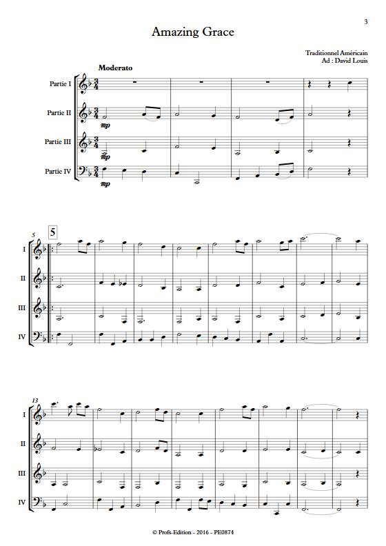 Amazing Grace - Ensemble Variable - TRADITIONNEL AMERICAIN - app.scorescoreTitle