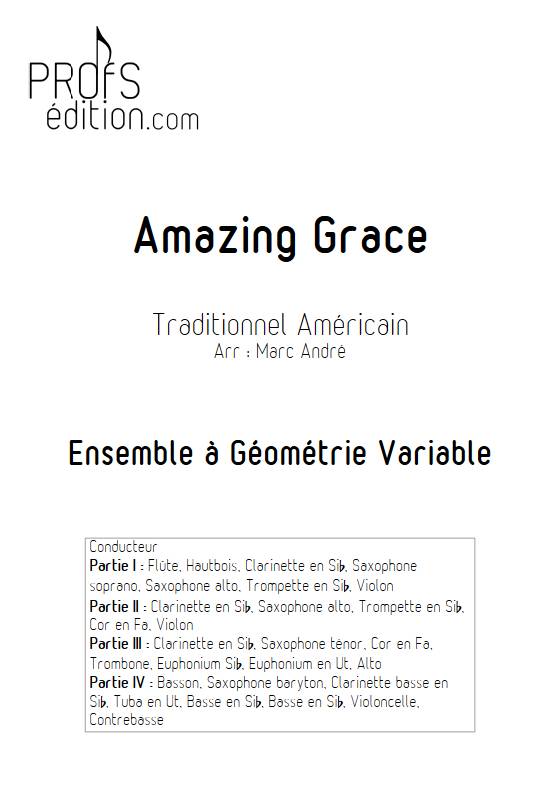 Amazing Grace - Ensemble Variable 2e Cycle - TRADITIONNEL AMERICAIN - page de garde