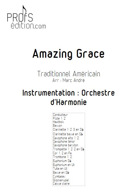 Amazing Grace - Orchestre d'Harmonie - TRADITIONNEL AMERICAIN - page de garde