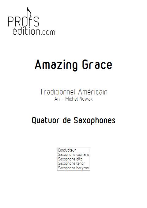 Amazing Grace - Quatuor de Saxophones - TRADITIONNEL AMERICAIN - page de garde